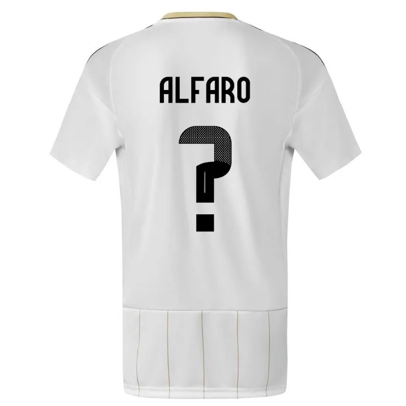 DanxenメンズコスタリカJuan Alfaro#0白アウェイシャツ24-26ジャージーユニフォーム