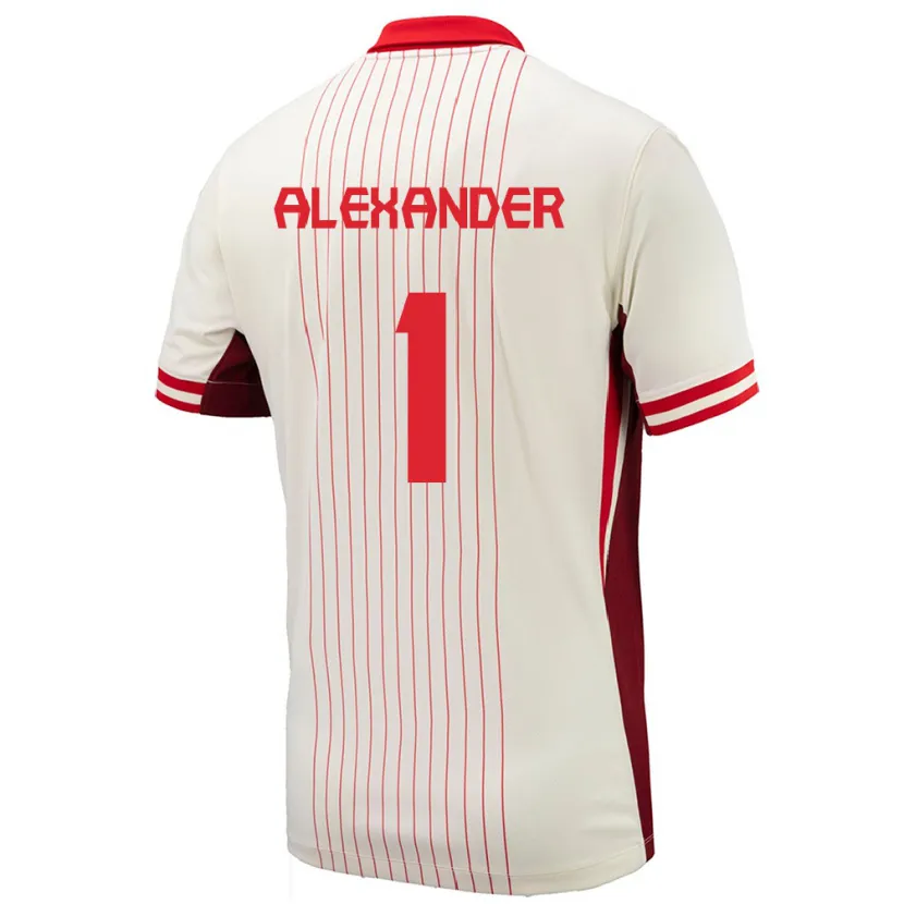 DanxenメンズカナダBen Alexander#1白アウェイシャツ24-26ジャージーユニフォーム
