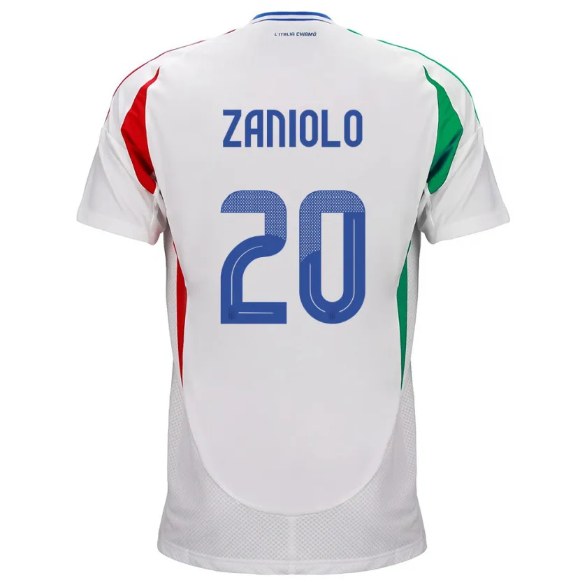Danxenメンズイタリアニコロ・ザニオーロ#20白アウェイシャツ24-26ジャージーユニフォーム