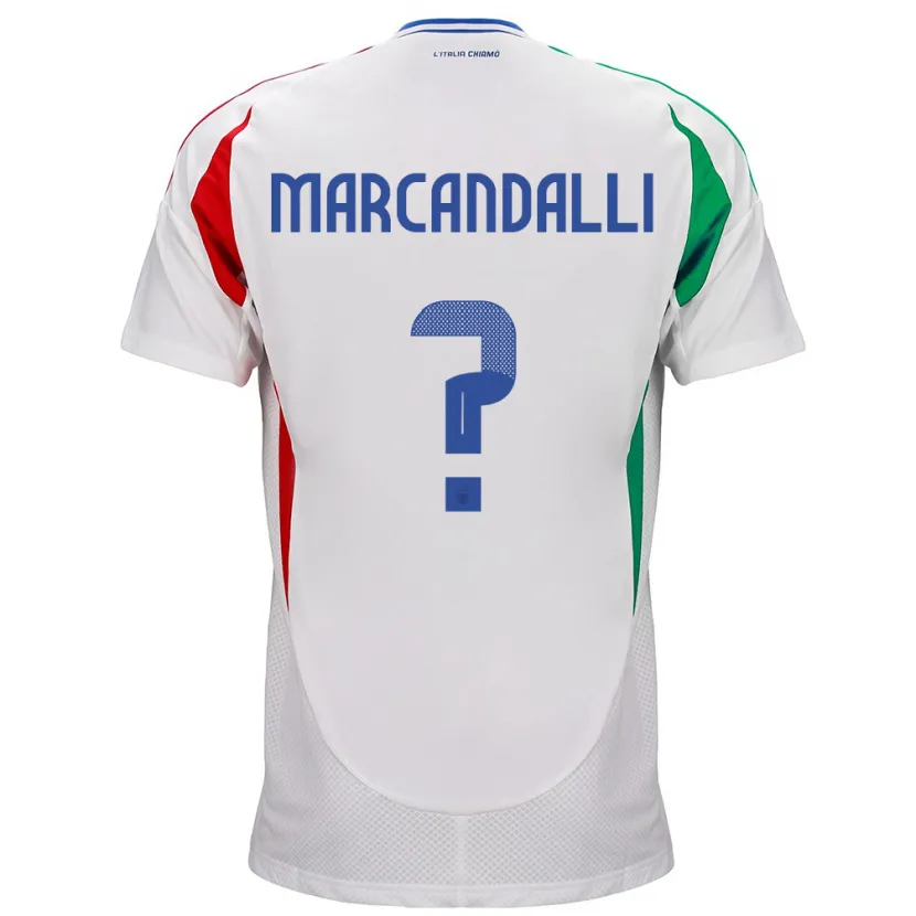 DanxenメンズイタリアAlessandro Marcandalli#0白アウェイシャツ24-26ジャージーユニフォーム