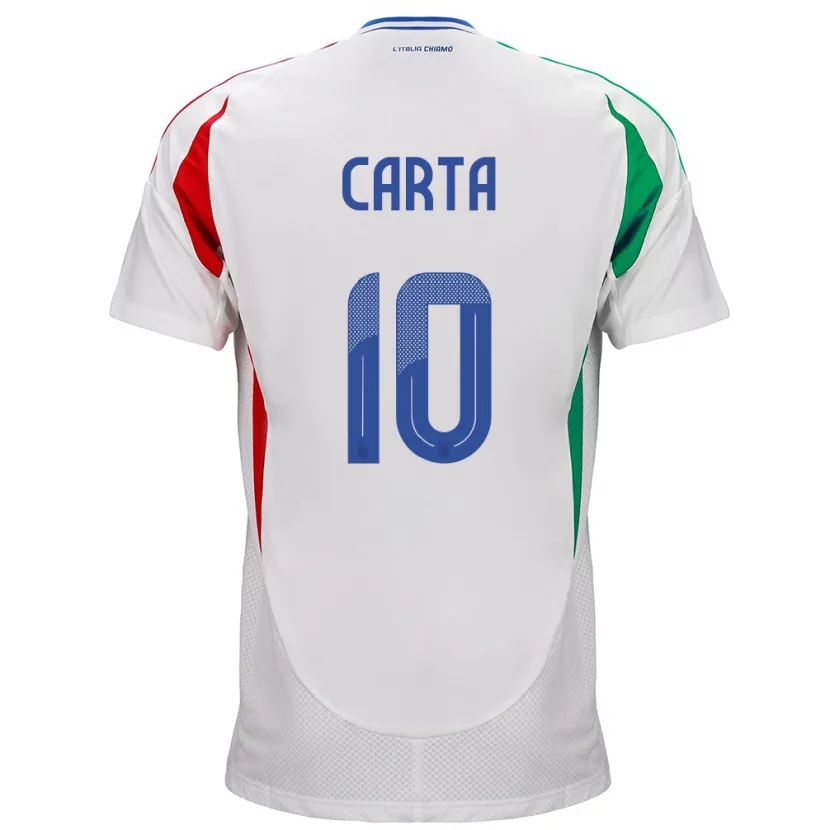 DanxenメンズイタリアAntonella Carta#10白アウェイシャツ24-26ジャージーユニフォーム