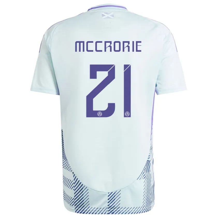 Danxenメンズスコットランドロビー・マクローリー#21ライトミントブルーアウェイシャツ24-26ジャージーユニフォーム