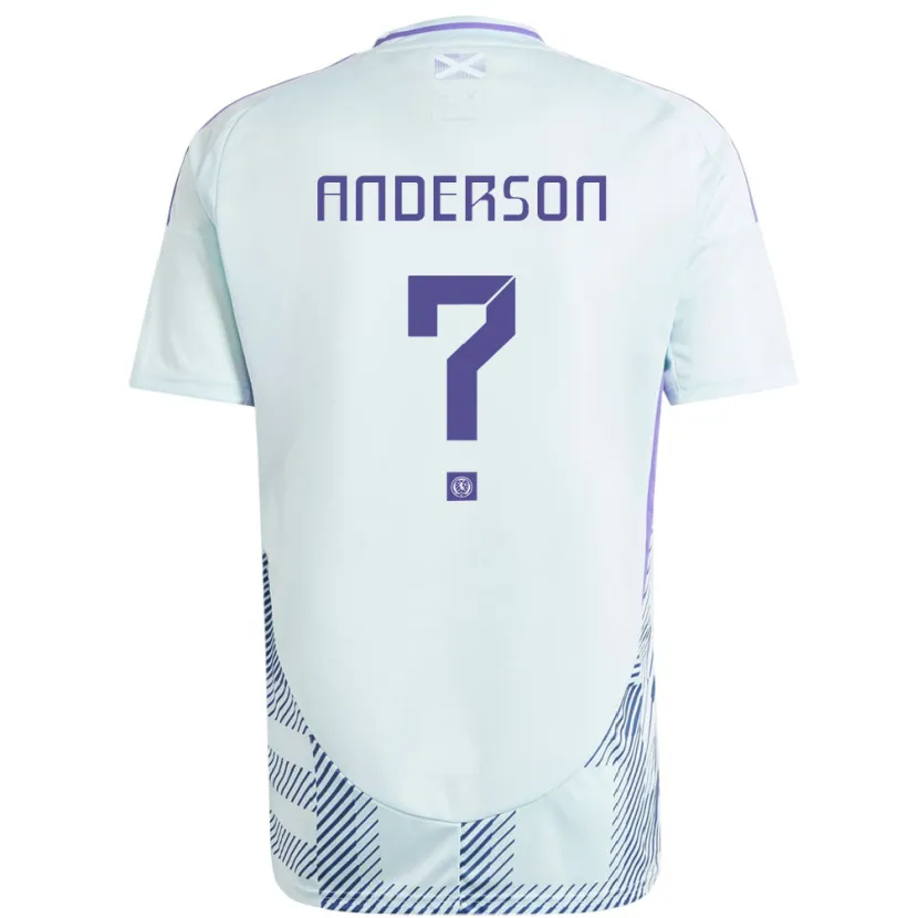 DanxenメンズスコットランドMatthew Anderson#0ライトミントブルーアウェイシャツ24-26ジャージーユニフォーム