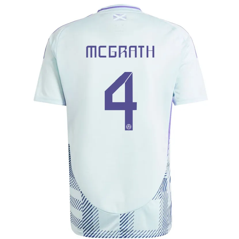 DanxenメンズスコットランドJoseph Mcgrath#4ライトミントブルーアウェイシャツ24-26ジャージーユニフォーム