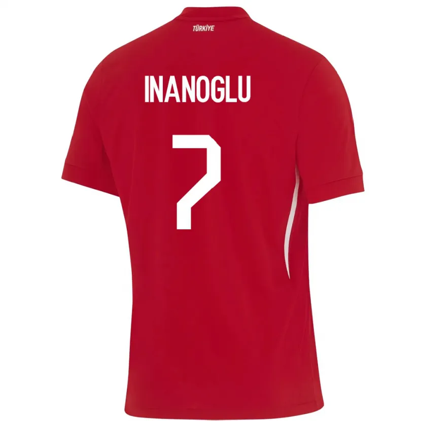 DanxenメンズトルコKaan İnanoğlu#7赤アウェイシャツ24-26ジャージーユニフォーム