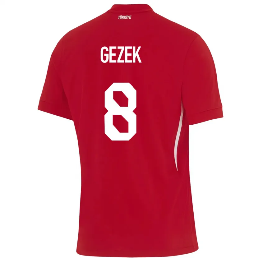 DanxenメンズトルコBaran Gezek#8赤アウェイシャツ24-26ジャージーユニフォーム