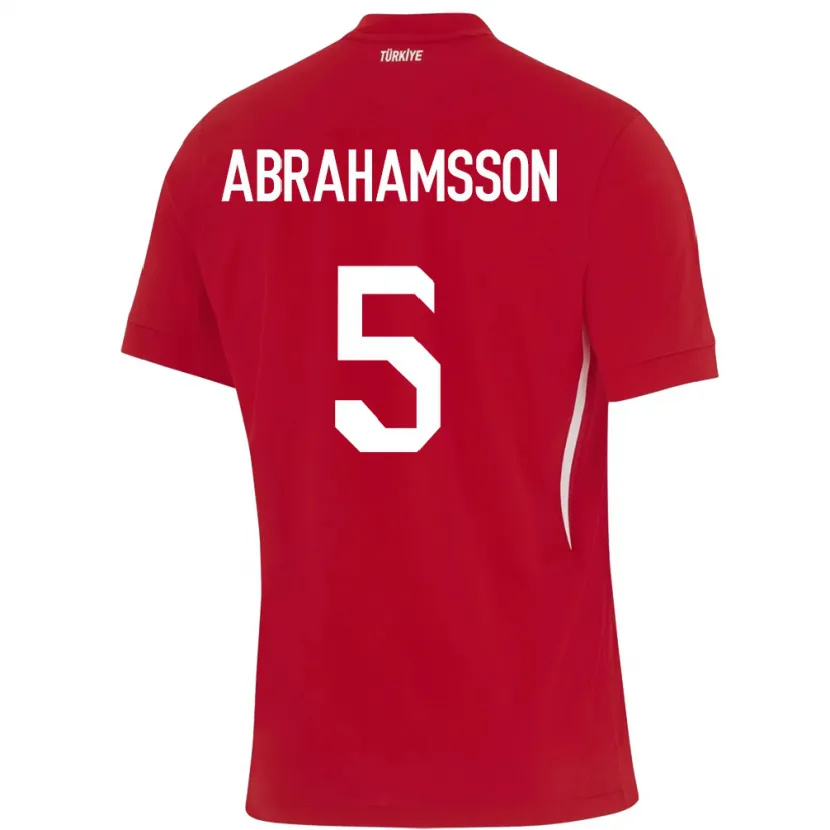 DanxenメンズトルコSejde Aylin Abrahamsson#5赤アウェイシャツ24-26ジャージーユニフォーム