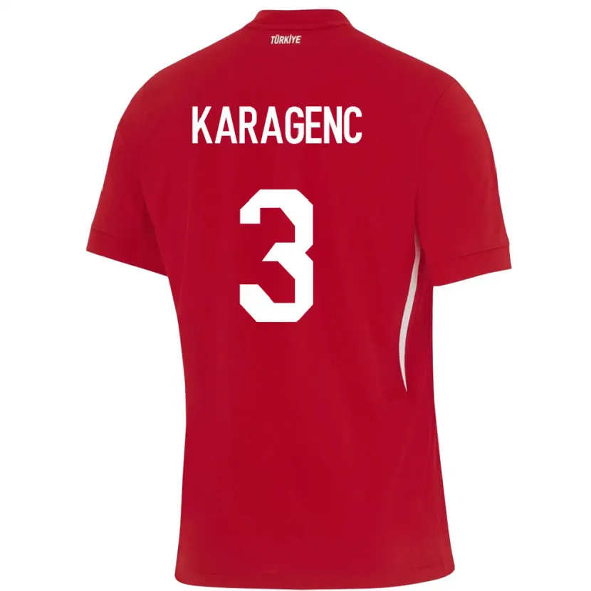 DanxenメンズトルコDidem Karagenç#3赤アウェイシャツ24-26ジャージーユニフォーム