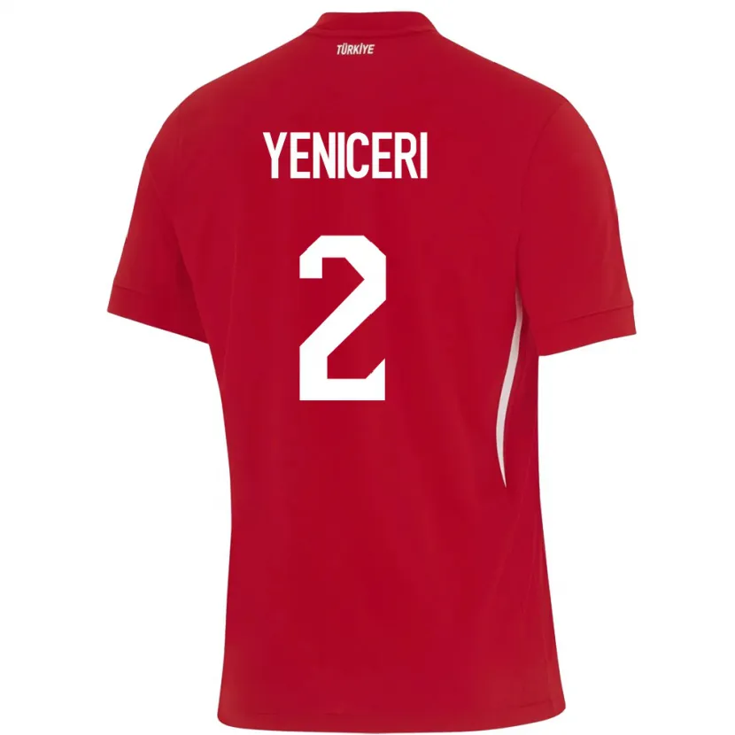 DanxenメンズトルコBerna Yeniçeri#2赤アウェイシャツ24-26ジャージーユニフォーム