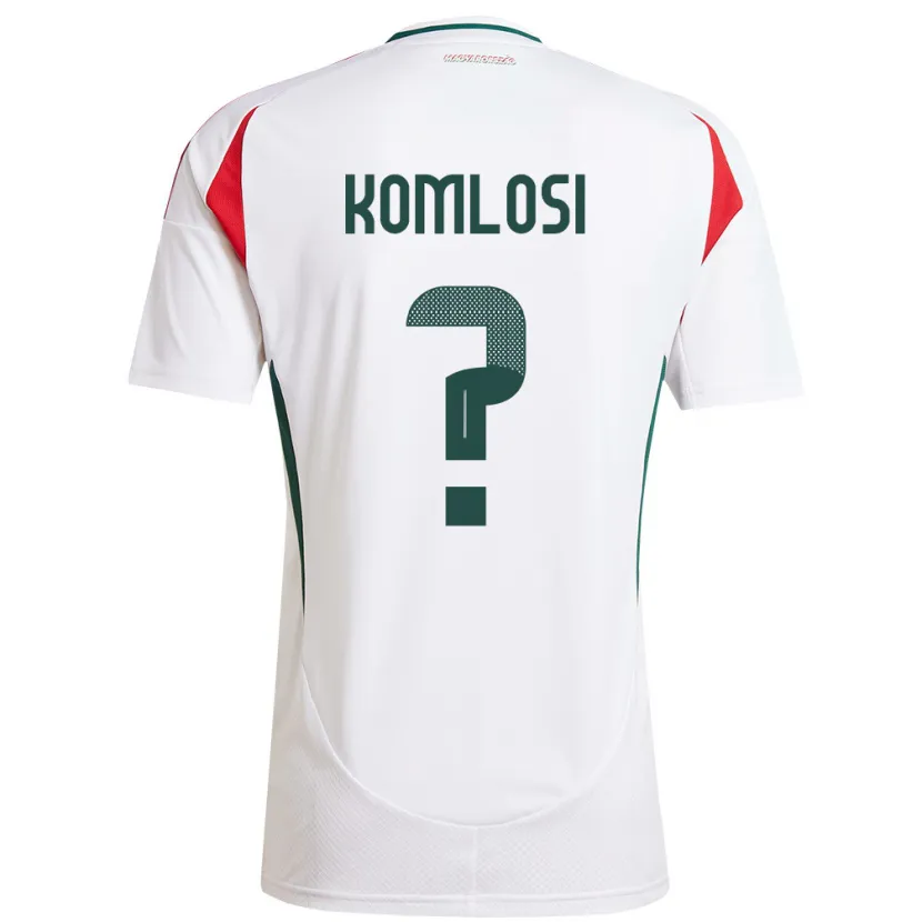 DanxenメンズハンガリーBence Komlósi#0白アウェイシャツ24-26ジャージーユニフォーム