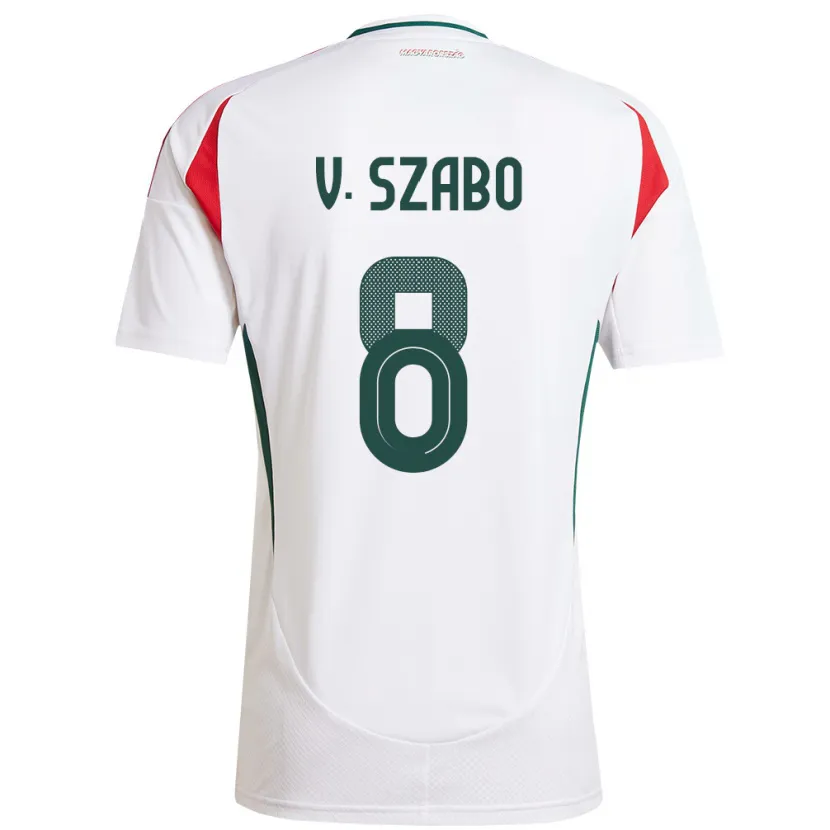 DanxenメンズハンガリーViktória Szabó#8白アウェイシャツ24-26ジャージーユニフォーム