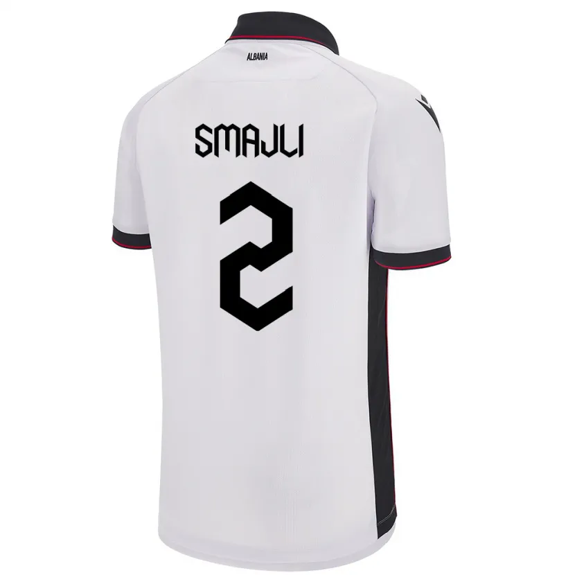 DanxenメンズアルバニアGeralb Smajli#2白アウェイシャツ24-26ジャージーユニフォーム
