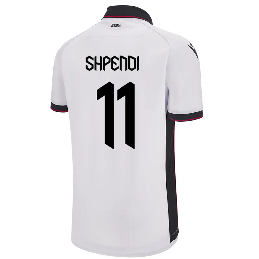 DanxenメンズアルバニアStiven Shpendi#11白アウェイシャツ24-26ジャージーユニフォーム