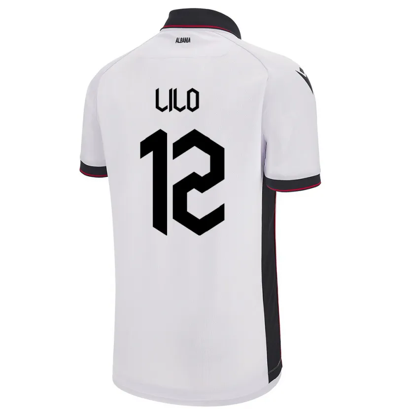 DanxenメンズアルバニアKlidman Lilo#12白アウェイシャツ24-26ジャージーユニフォーム