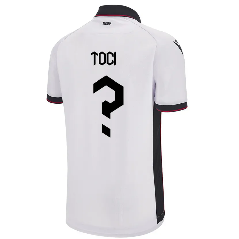 DanxenメンズアルバニアEljon Toci#0白アウェイシャツ24-26ジャージーユニフォーム