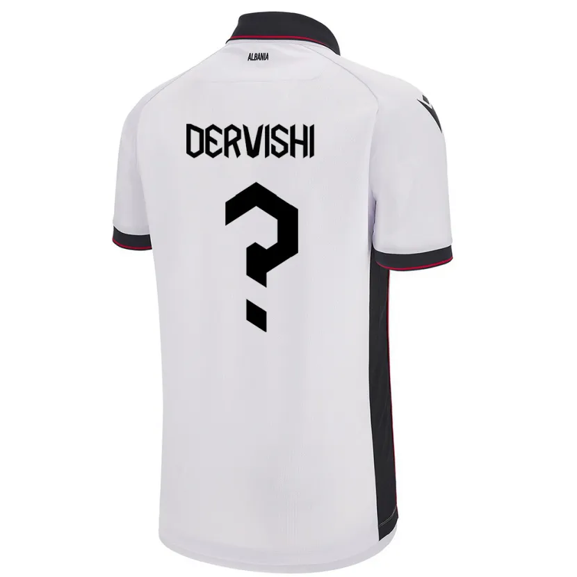 DanxenメンズアルバニアAmarildo Dervishi#0白アウェイシャツ24-26ジャージーユニフォーム