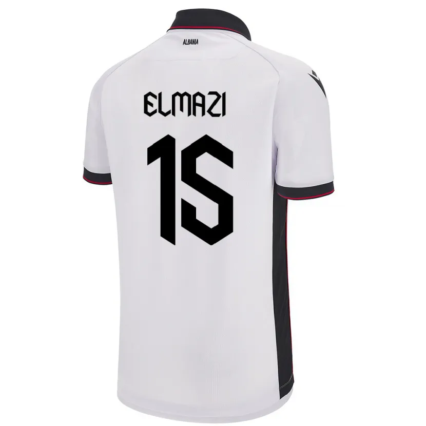 DanxenメンズアルバニアEnea Elmazi#15白アウェイシャツ24-26ジャージーユニフォーム