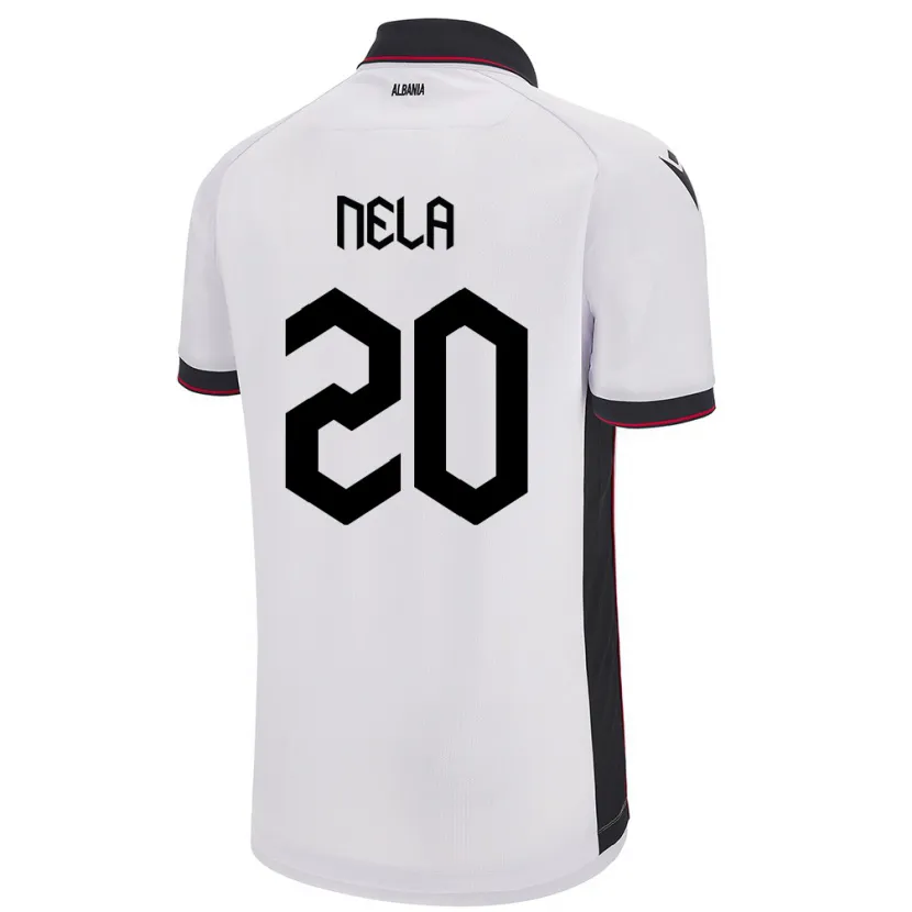 DanxenメンズアルバニアRinaldo Nela#20白アウェイシャツ24-26ジャージーユニフォーム