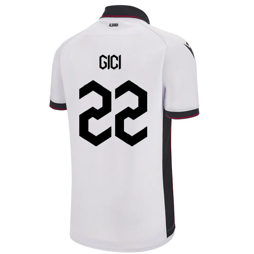 DanxenメンズアルバニアMatias Gici#22白アウェイシャツ24-26ジャージーユニフォーム