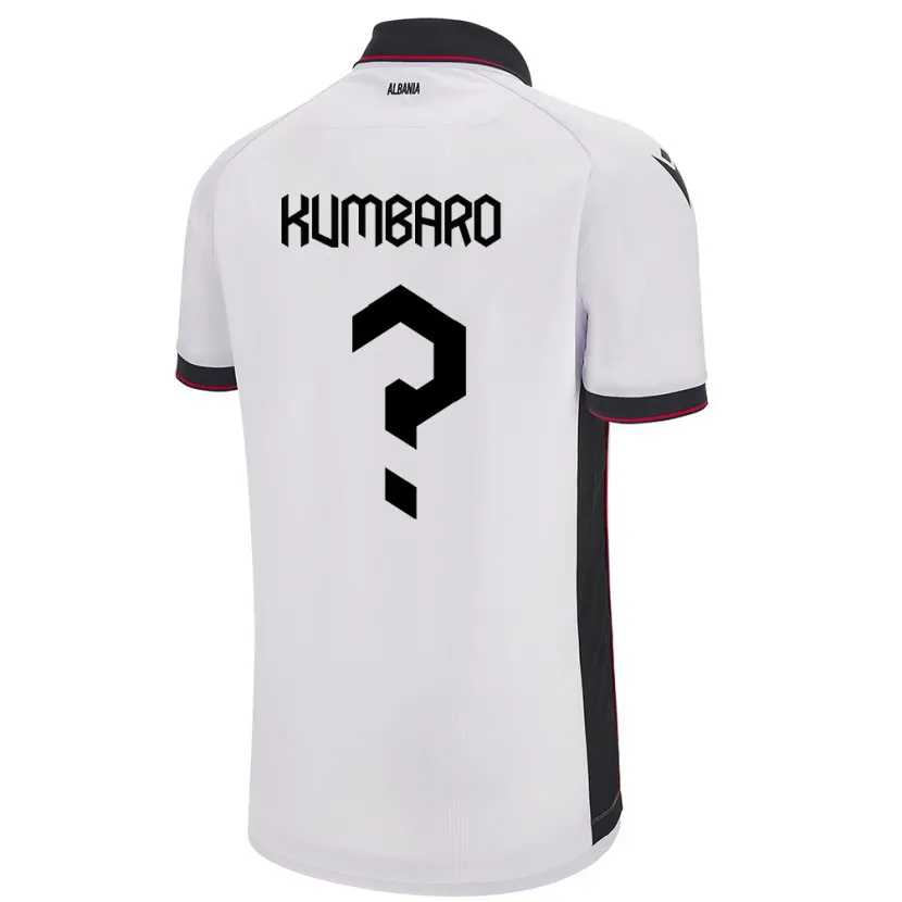 DanxenメンズアルバニアAlvi Kumbaro#0白アウェイシャツ24-26ジャージーユニフォーム