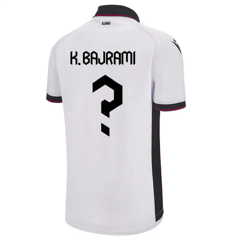 DanxenメンズアルバニアKlevi Bajrami#0白アウェイシャツ24-26ジャージーユニフォーム