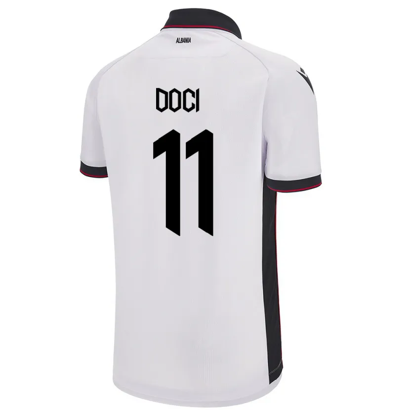 DanxenメンズアルバニアMegi Doçi#11白アウェイシャツ24-26ジャージーユニフォーム