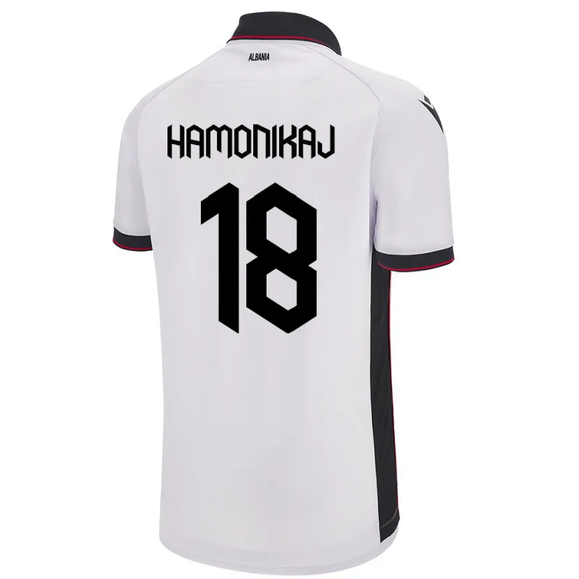 DanxenメンズアルバニアKlea Hamonikaj#18白アウェイシャツ24-26ジャージーユニフォーム