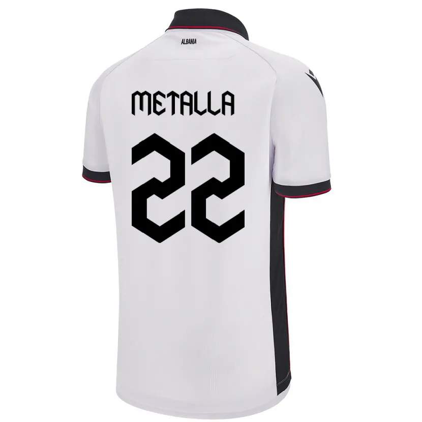 DanxenメンズアルバニアMikaela Metalla#22白アウェイシャツ24-26ジャージーユニフォーム