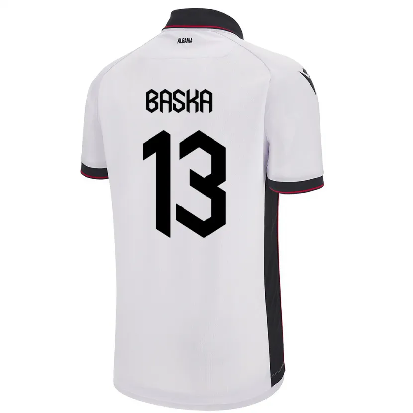 DanxenメンズアルバニアMaria Baska#13白アウェイシャツ24-26ジャージーユニフォーム