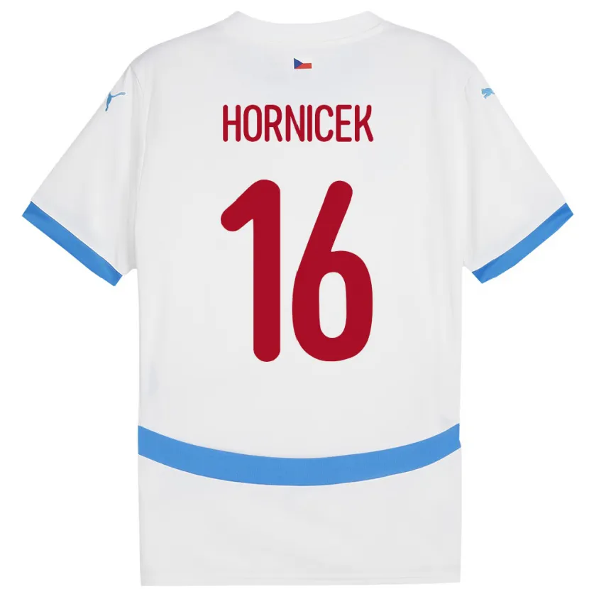 DanxenメンズチェコLukas Hornicek#16白アウェイシャツ24-26ジャージーユニフォーム