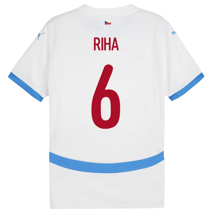 DanxenメンズチェコFerdinand Riha#6白アウェイシャツ24-26ジャージーユニフォーム