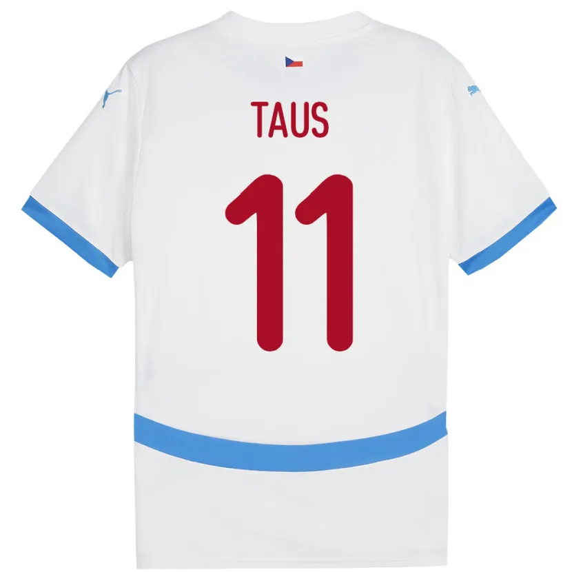 DanxenメンズチェコMartin Taus#11白アウェイシャツ24-26ジャージーユニフォーム