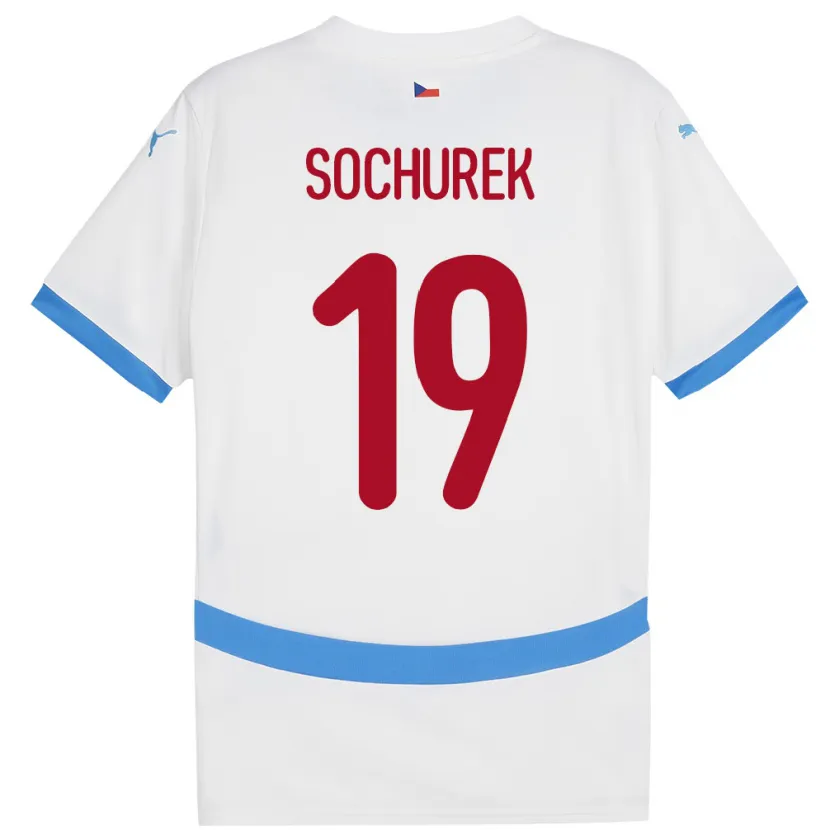 DanxenメンズチェコHugo Sochurek#19白アウェイシャツ24-26ジャージーユニフォーム