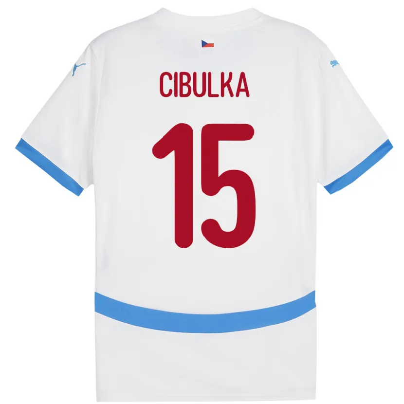 DanxenメンズチェコOskar Cibulka#15白アウェイシャツ24-26ジャージーユニフォーム