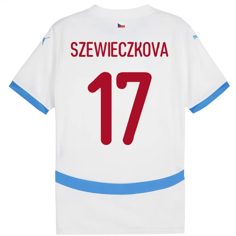DanxenメンズチェコTereza Szewieczková#17白アウェイシャツ24-26ジャージーユニフォーム