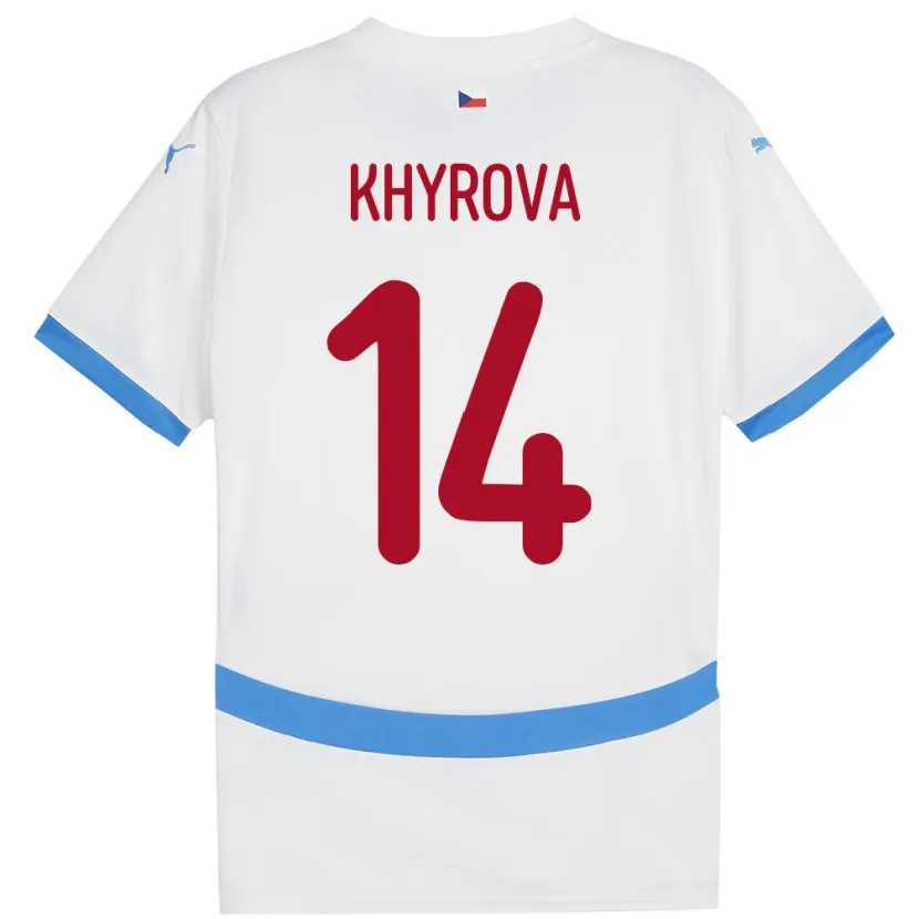 DanxenメンズチェコMichaela Khýrová#14白アウェイシャツ24-26ジャージーユニフォーム