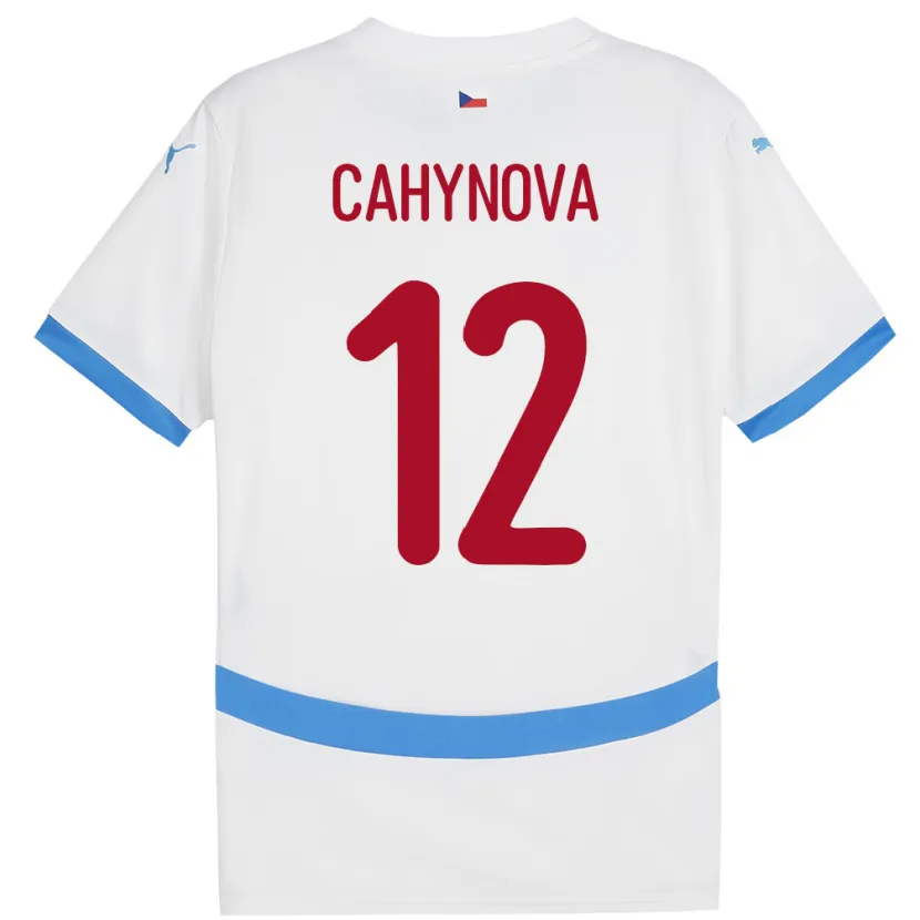 DanxenメンズチェコKlára Cahynová#12白アウェイシャツ24-26ジャージーユニフォーム