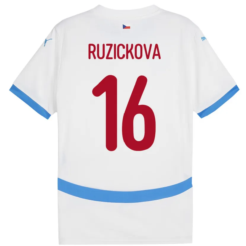DanxenメンズチェコBarbora Růžičková#16白アウェイシャツ24-26ジャージーユニフォーム