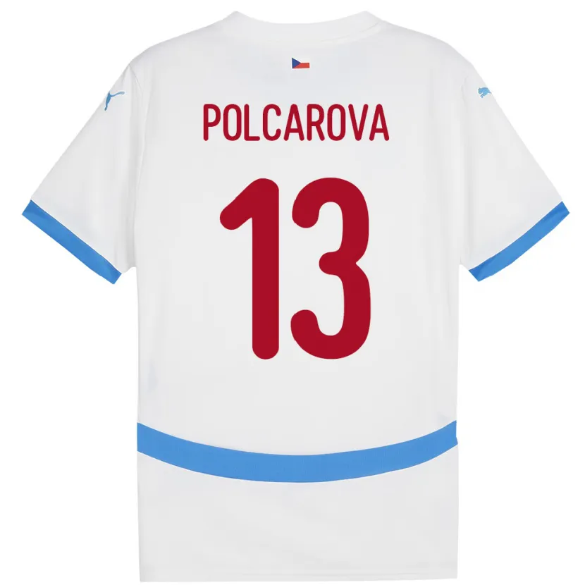 DanxenメンズチェコBarbora Polcarová#13白アウェイシャツ24-26ジャージーユニフォーム