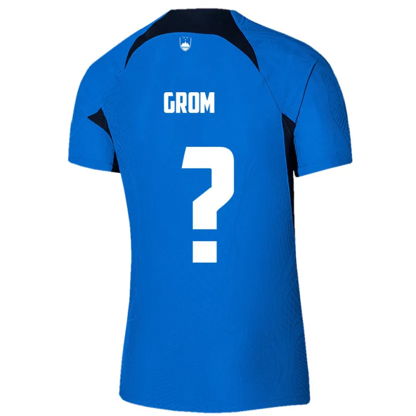 DanxenメンズスロベニアArtem Grom#0青アウェイシャツ24-26ジャージーユニフォーム