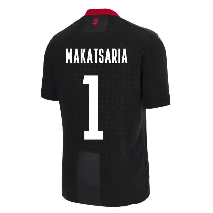 DanxenメンズジョージアMikheil Makatsaria#1黒アウェイシャツ24-26ジャージーユニフォーム