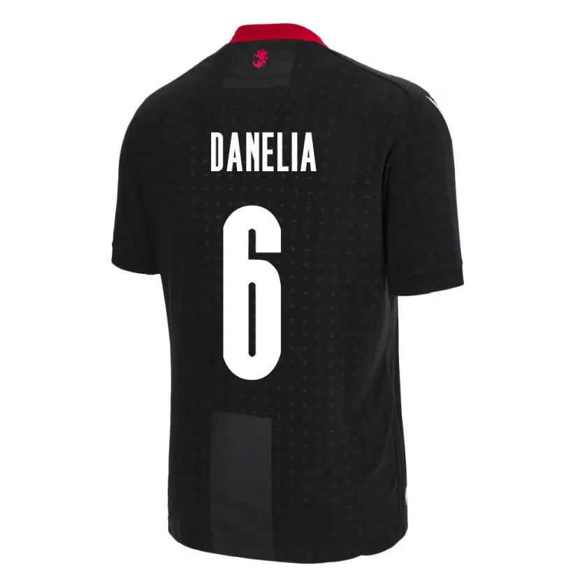 DanxenメンズジョージアNatia Danelia#6黒アウェイシャツ24-26ジャージーユニフォーム