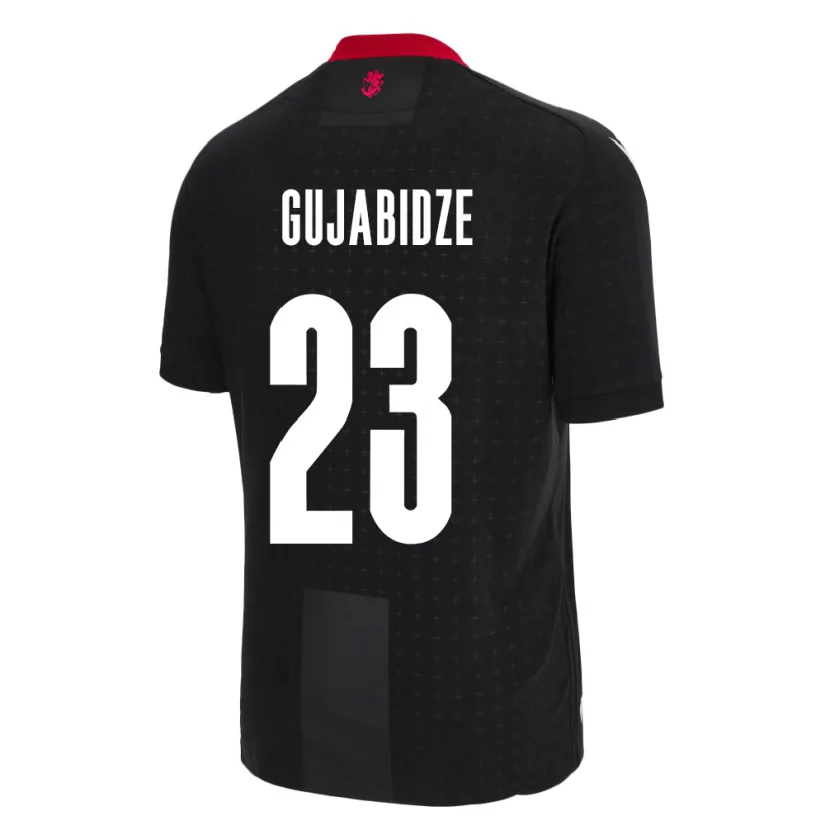 DanxenメンズジョージアNino Gujabidze#23黒アウェイシャツ24-26ジャージーユニフォーム