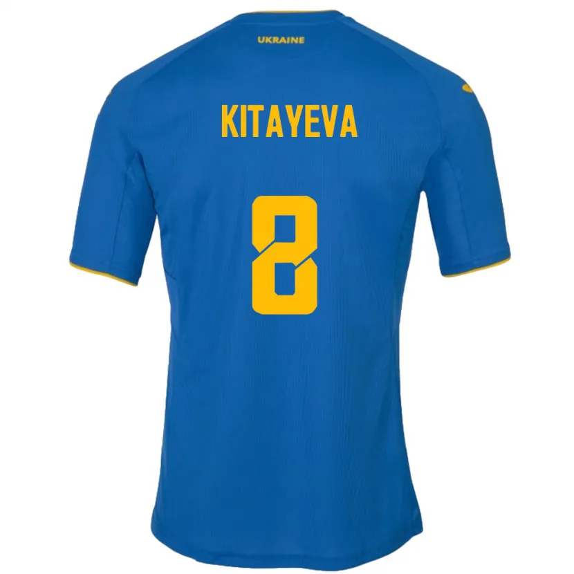 DanxenメンズウクライナTetyana Kitayeva#8青アウェイシャツ24-26ジャージーユニフォーム