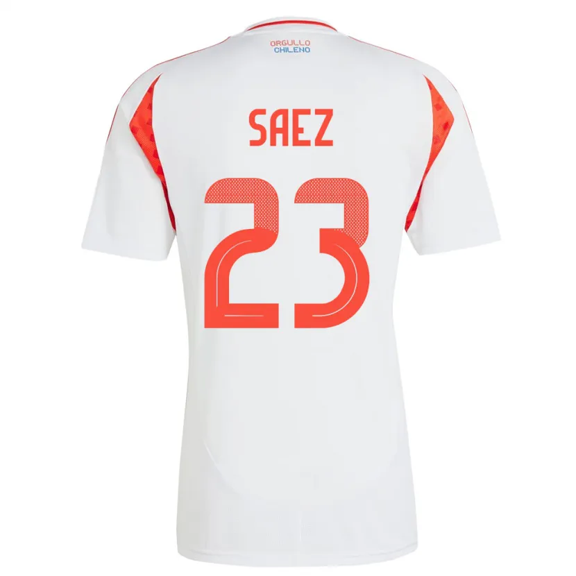 DanxenメンズチリIgnacio Sáez#23白アウェイシャツ24-26ジャージーユニフォーム