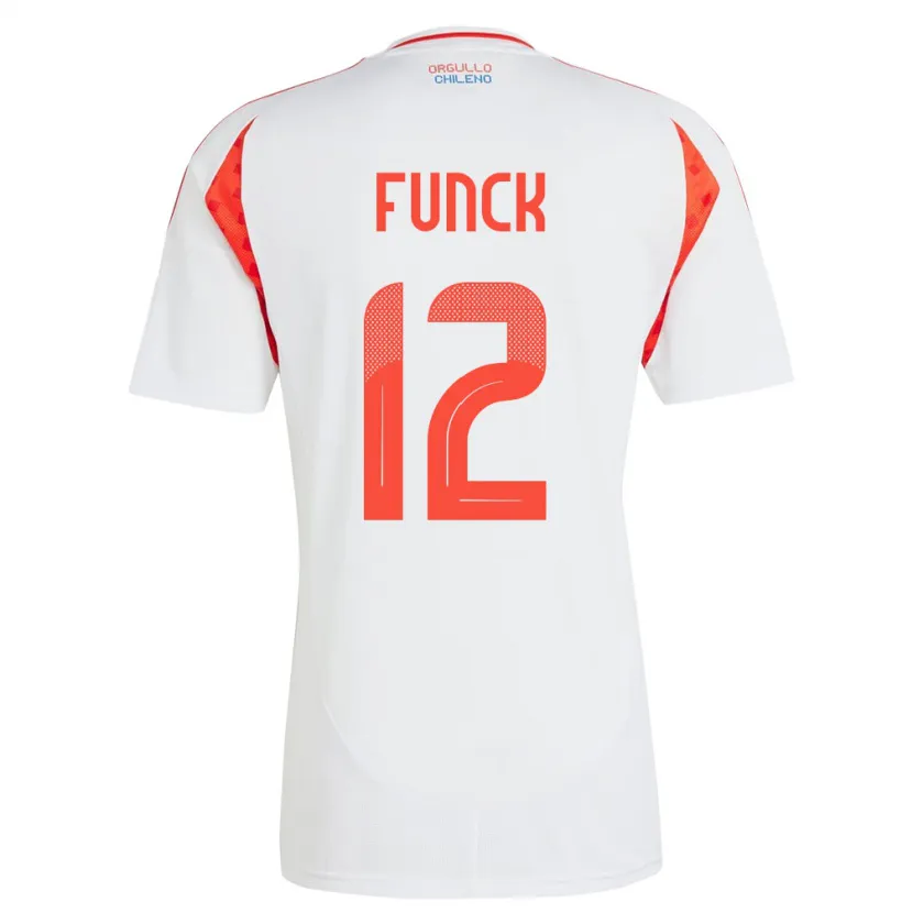 DanxenメンズチリMartina Funck#12白アウェイシャツ24-26ジャージーユニフォーム