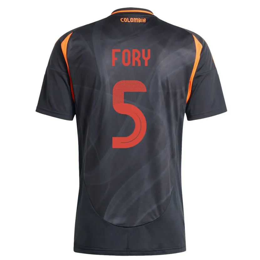 DanxenメンズコロンビアJimer Fory#5黒アウェイシャツ24-26ジャージーユニフォーム