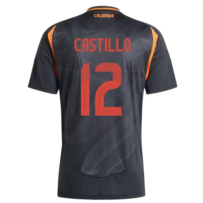 DanxenメンズコロンビアJuan Castillo#12黒アウェイシャツ24-26ジャージーユニフォーム