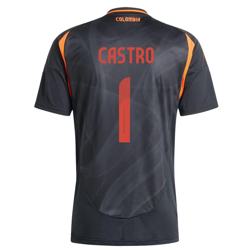 DanxenメンズコロンビアDanny Castro#1黒アウェイシャツ24-26ジャージーユニフォーム