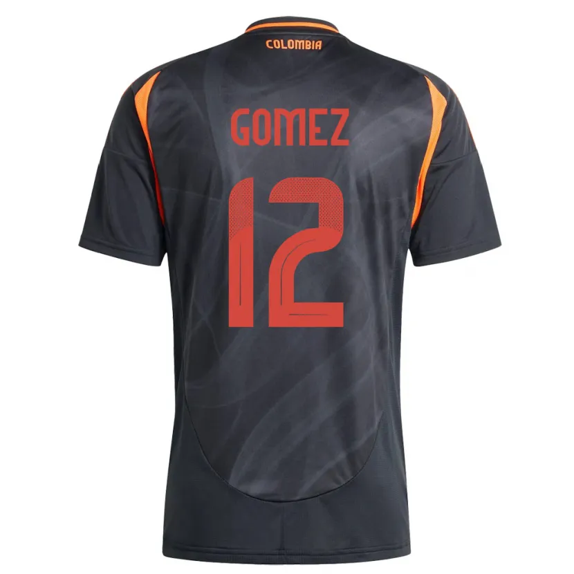DanxenメンズコロンビアJuan Gómez#12黒アウェイシャツ24-26ジャージーユニフォーム